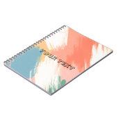 Spiral notebook retro stripe pastel colour notizblock (Linke Seite)