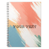 Spiral notebook retro stripe pastel colour notizblock (Vorderseite)