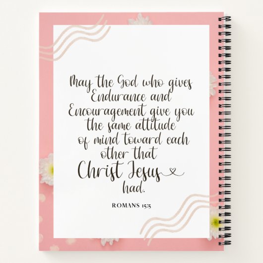 Spiral Notebook - Römer 15:5 Notizblock (Rückseite)