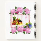 Spiral Notebook rosa Roses Fruit Floral Notizblock (Rückseite)