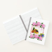 Spiral Notebook rosa Roses Fruit Floral Notizblock (Innenseite)