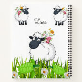 Spiral Notebook Sheep Turtles floral Notizblock (Rückseite)