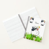 Spiral Notebook Sheep Turtles floral Notizblock (Innenseite)