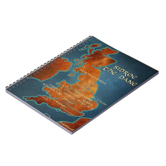 Spiral Notebook - Sidroc The Dane Map Notizblock (Linke Seite)