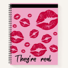 Spiral Notebook Sie sind Real Lip Kisses Uni Notizblock