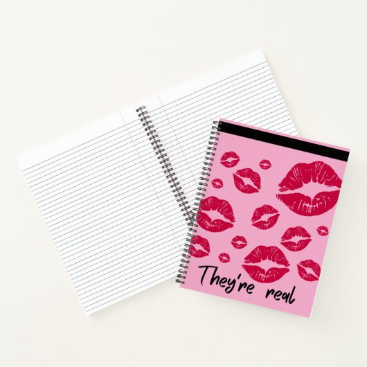 Spiral Notebook Sie sind Real Lip Kisses Uni Notizblock (Innenseite)