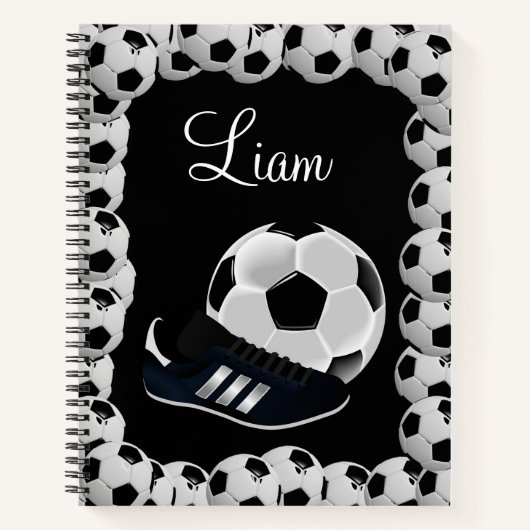 Spiral Notebook Soccer Ball Notizblock (Vorderseite)