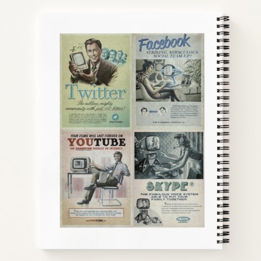 Spiral Notebook Social Media Notizblock (Rückseite)