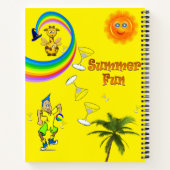 Spiral Notebook Sommer Spaß Rainbow Palm Trees Notizblock (Rückseite)