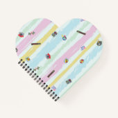 Spiral Notebook – Sports & Stripes Pastel Racing  Notizblock (Vorderseite)