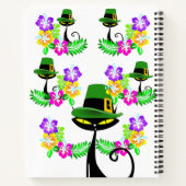 Spiral Notebook St. Patrick's Day Cat Floral Notizblock (Rückseite)