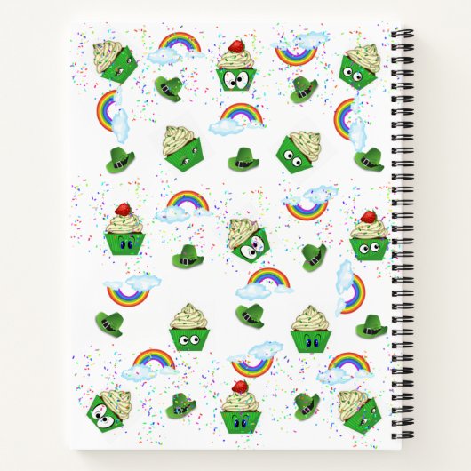 Spiral Notebook St. Patrick's Day Cupcakes Notizblock (Rückseite)