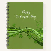 Spiral Notebook St. Patrick's Day Floral Notizblock (Vorderseite)