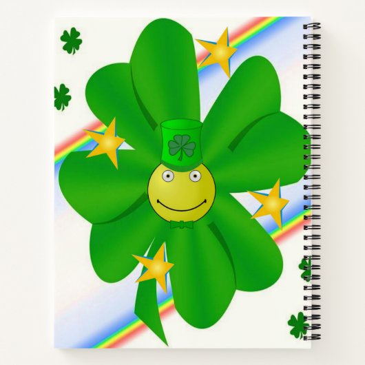 Spiral Notebook St. Patrick's Day Kleeblatt Notizblock (Rückseite)