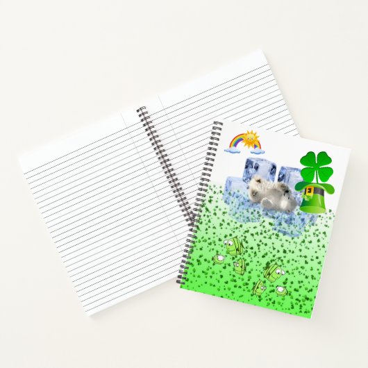 Spiral Notebook St. Patrick's Day Polar Bear Notizblock (Innenseite)