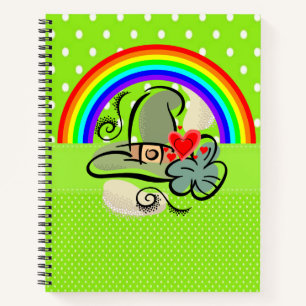 Spiral Notebook St. Patrick's Day Rainbow Notizblock