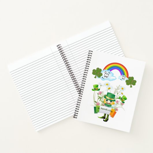 Spiral Notebook St. Patrick's Day Rainbow Notizblock (Innenseite)