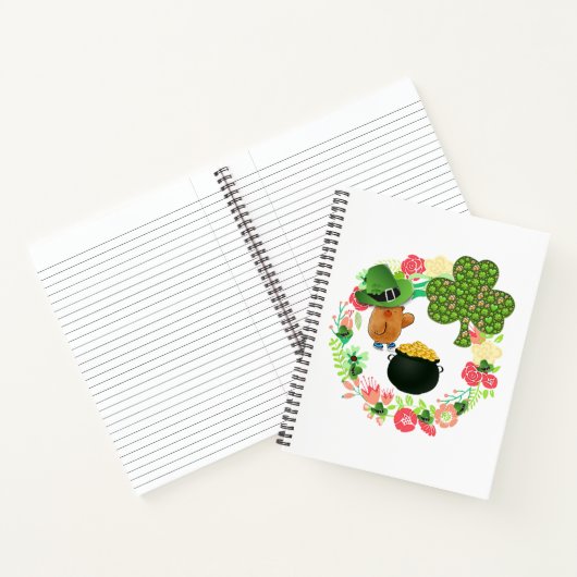 Spiral Notebook St. Patrick's Day Teddy Bear Notizblock (Innenseite)