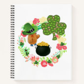 Spiral Notebook St. Patrick's Day Teddy Bear Notizblock (Vorderseite)