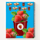 Spiral Notebook Strawberry Jam Peanut Butter Blue Notizblock (Rückseite)