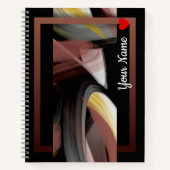 Spiral Notebook Trend Abstrakt Art Black Powdery Notizblock (Vorderseite)