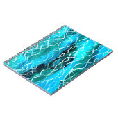 Spiral Notebook, Türkis Blue Abstract Design Notizblock (Linke Seite)