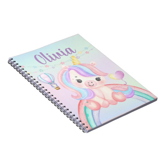 Spiral-Notebook Unicorn - Design für Whimsical Pas Notizblock (Rechte Seite)