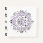 Spiral Notebook w/ Purple Mandala Design Notizblock (Vorderseite)