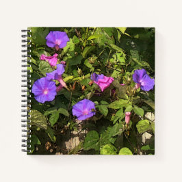 Spiral Notebook Watercolor Morning Glory Design Notizblock