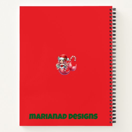 Spiral Notebook-Weihnachten Mermaid Journal Notizblock (Rückseite)