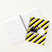 Spiral Notebook White Black Yellow Stripe Swan Notizblock (Innenseite)