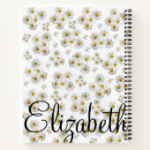 Spiral Notebook White Daisy Notizblock (Rückseite)