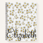 Spiral Notebook White Daisy Notizblock (Vorderseite)