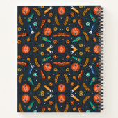 Spiral notebook with a Halloween-themed cover Notizblock (Rückseite)