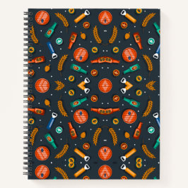 Spiral notebook with a Halloween-themed cover Notizblock
