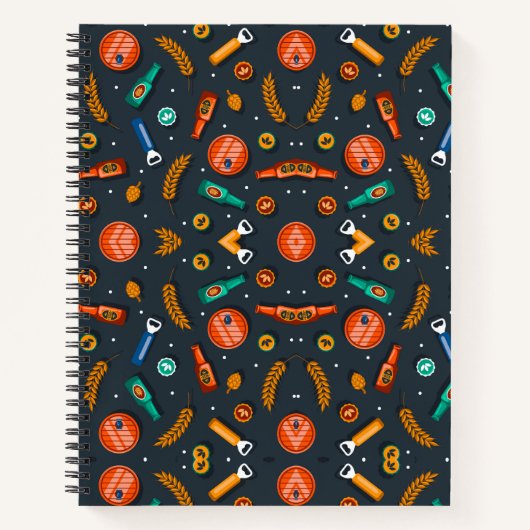 Spiral notebook with a Halloween-themed cover Notizblock (Vorderseite)