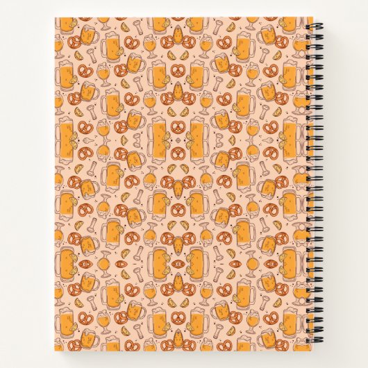 Spiral notebook with an orange pattern notizblock (Rückseite)