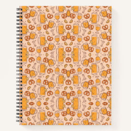 Spiral notebook with an orange pattern notizblock