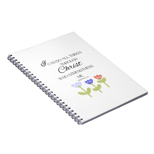 Spiral Notebook With Bible Verse Notizblock (Rechte Seite)