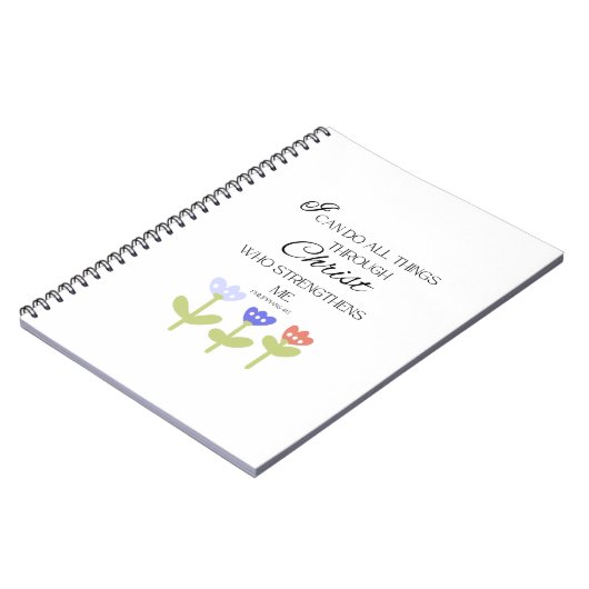 Spiral Notebook With Bible Verse Notizblock (Linke Seite)