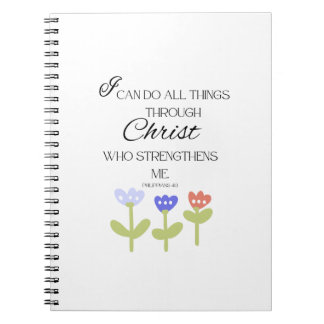 Spiral Notebook With Bible Verse Notizblock