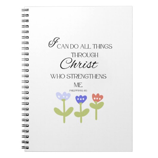 Spiral Notebook With Bible Verse Notizblock (Vorderseite)