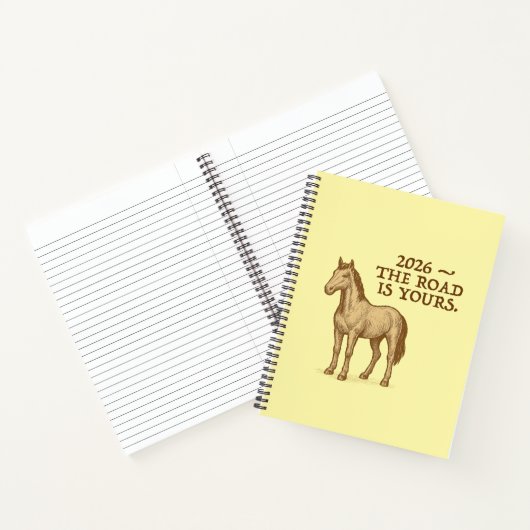 Spiral Notebook with motivational text and horse Notizblock (Innenseite)