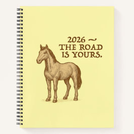 Spiral Notebook with motivational text and horse Notizblock