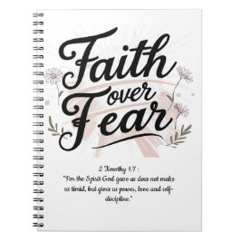 Spiral Notebook with Psalm 56:3-4 Bible Verse Notizblock