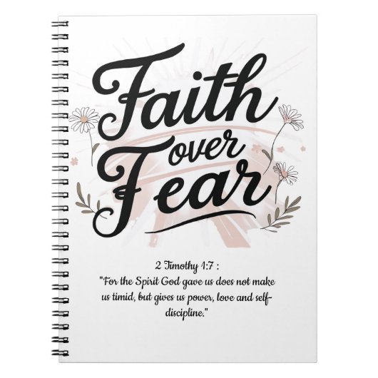 Spiral Notebook with Psalm 56:3-4 Bible Verse Notizblock (Vorderseite)