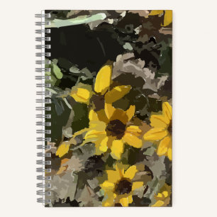 Spiral Notebook-Wüste Gelbe Blumen Notizblock