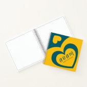 Spiral Notebook Yellow Blue Colourful heart design Notizblock (Innenseite)