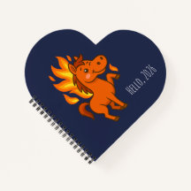 Spiral Notebooks with a red horse