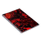Spiral-Notizbuch rotes Texturell im Dunkeln Notizblock (Rechte Seite)